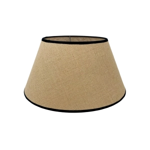 Jutowy abażur TELA BLACK - stożek 35 cm