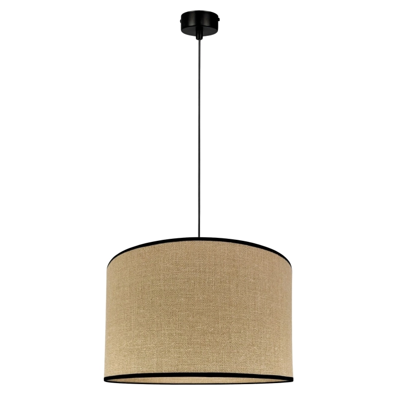 Jutowa lampa wisząca z czarnym zawieszeniem TELA BLACK I