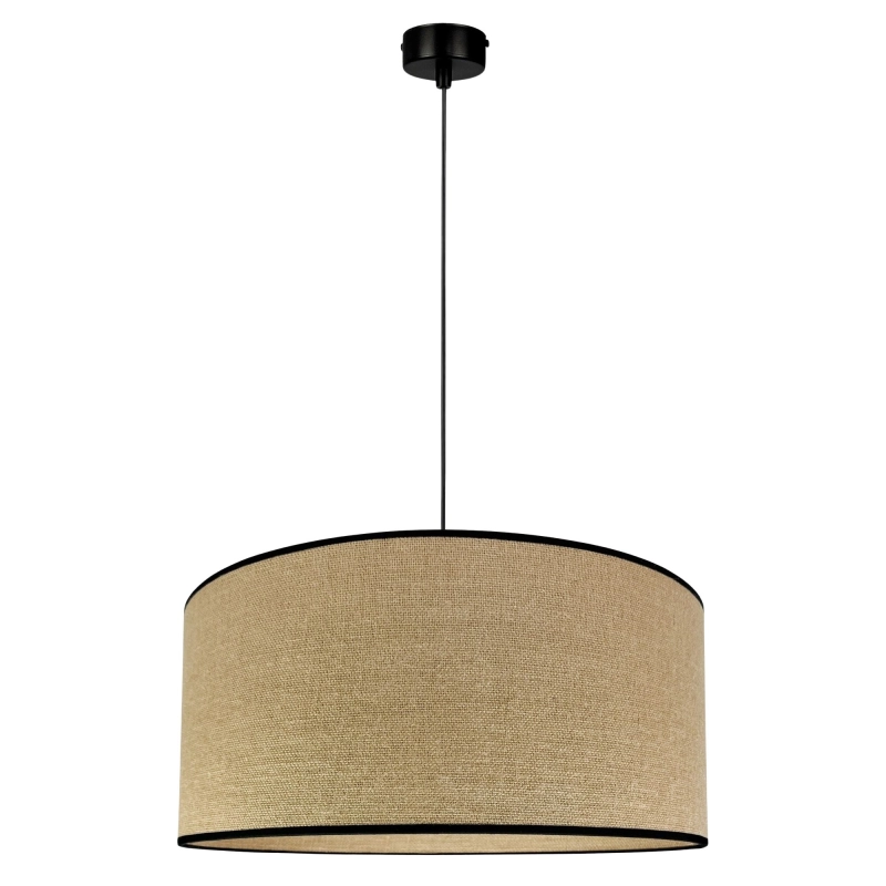 Jutowa lampa wisząca z czarnym zawieszeniem TELA BLACK II