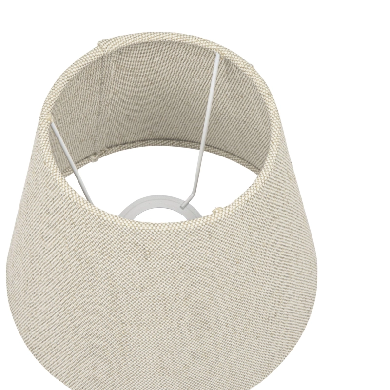Mały lniany abażur stożkowy z wyraźnym splotem LINO 20 cm - detal.