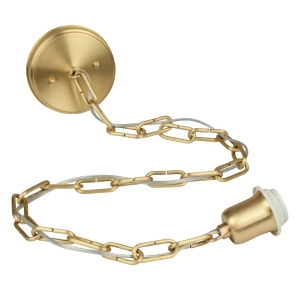 Mosiężne zawieszenie z łańcuchem do lampy wiszącej BRASS II