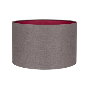 Szarobrązowy abażur RUBIA - walec 38 cm