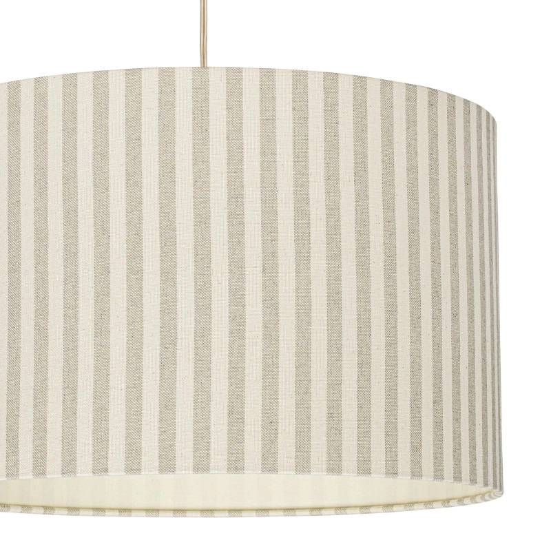 Lampa wisząca z abażurem w beżowo-kremowe paski SAND I - detal.