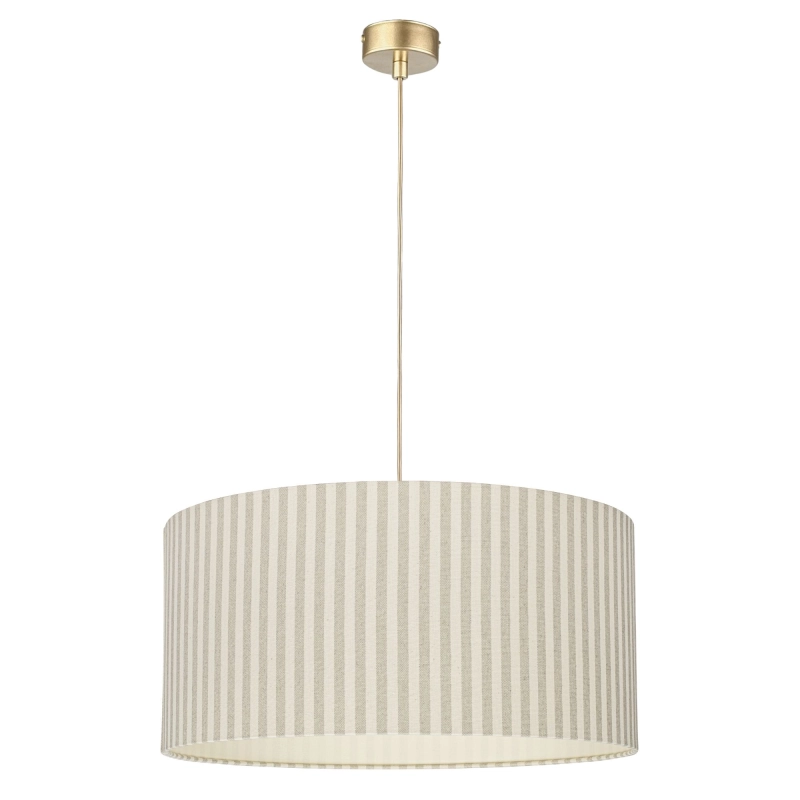 Lampa wisząca z abażurem w beżowo-kremowe paski SAND II.