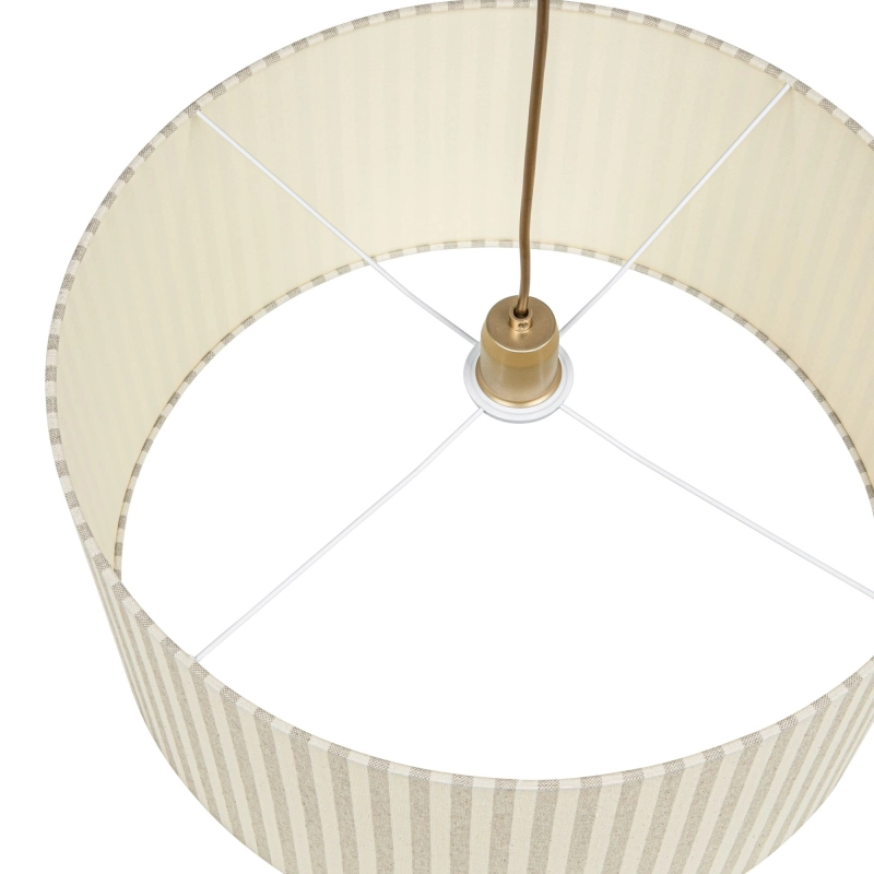 Lampa wisząca z abażurem w beżowo-kremowe paski SAND II - detal.