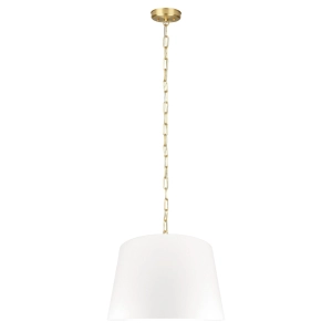 Mosiężna lampa wisząca SILIA BRASS I biały