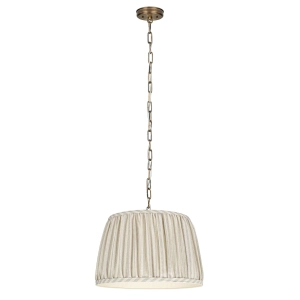 Mosiężna lampa wisząca SILIA PATINA I paski