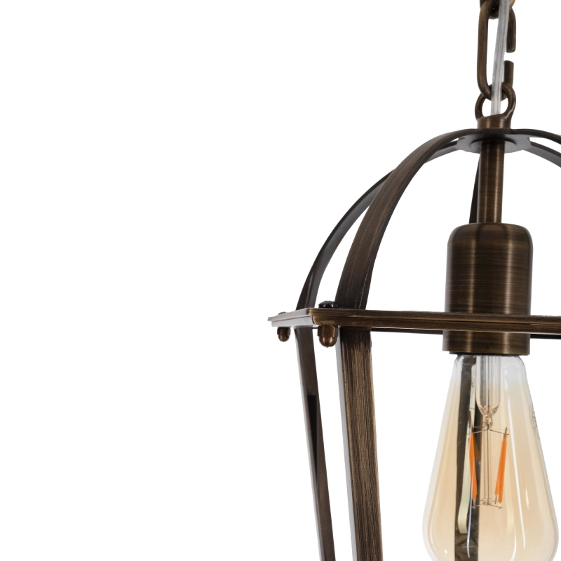 Mosiężna lampa wisząca CASTOR - detal.