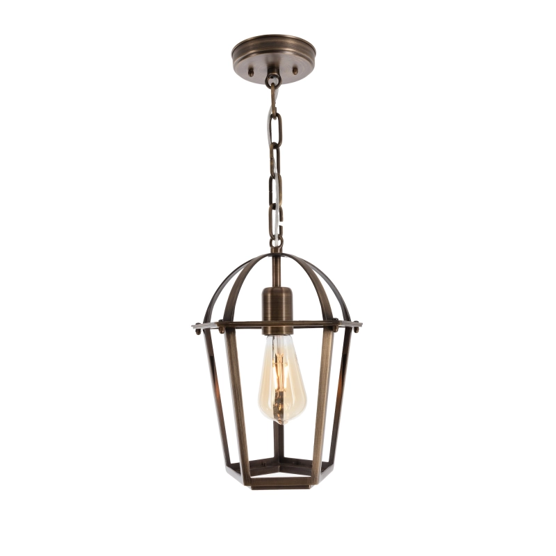 Mosiężna lampa wisząca latarnia CASTOR.
