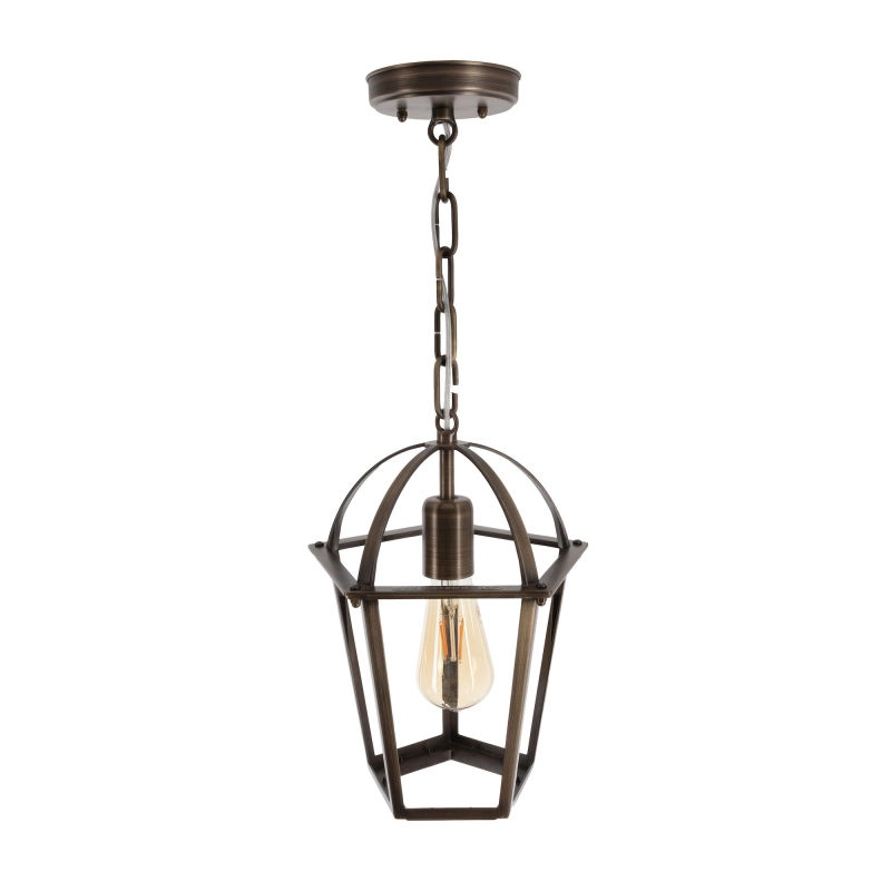 Mosiężna lampa wisząca latarnia CASTOR.