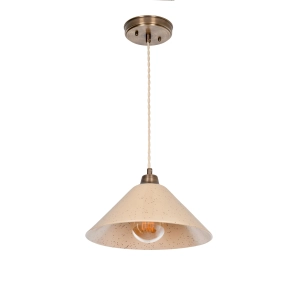 Mosiężna lampa wisząca MIRA PATINA Sandstone