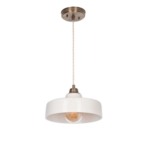 Mosiężna lampa wisząca STELLA PATINA Ivory