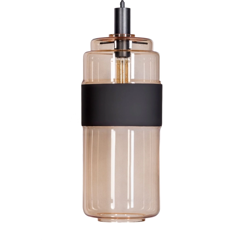 Szklana lampa wisząca w bursztynowym kolorze UMBRIEL AMBER LONG.