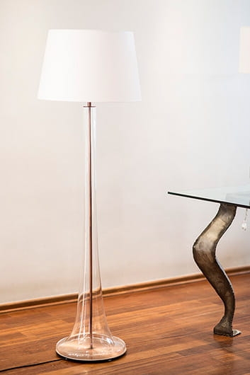 Lampa podłogowa ZURICH TRANSPARENT - biały - aranżacja