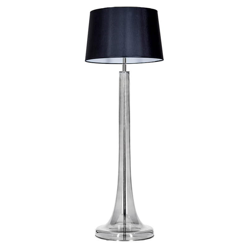 Lampa podłogowa ZURICH TRANSPARENT BLACK - czarny