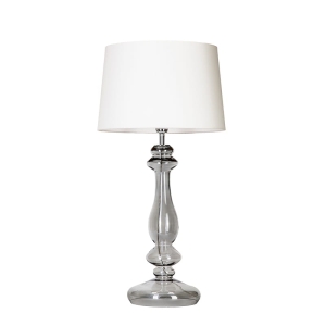 Lampa stołowa VERSAILLES TRANSPARENT BLACK biały