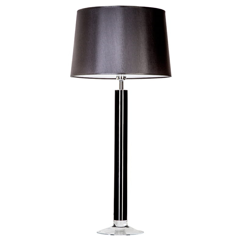 Czarna lampa stołowa na nodze z czarnym abażurem FJORD BLACK.