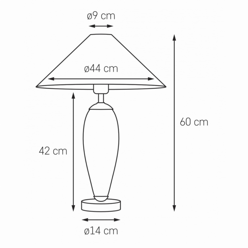 Wymiary lampy REA GOLD.
