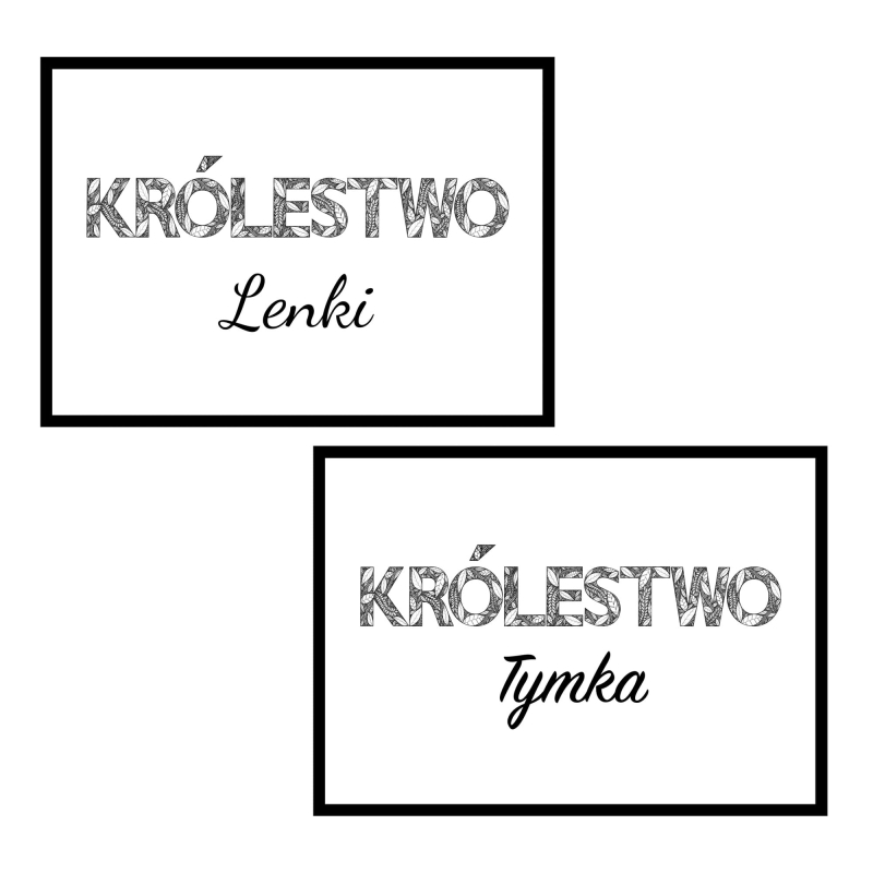 Plakat z imieniem dziecka