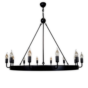 Czarny okrągły żyrandol 100 cm