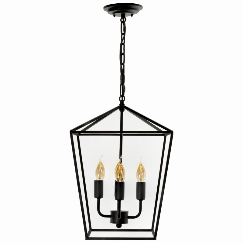 Czarna wisząca lampa klatka GENTLE S.