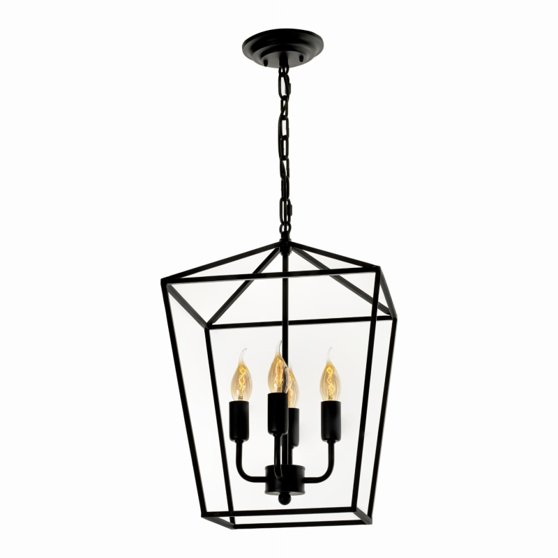 Czarna wisząca lampa klatka GENTLE S.
