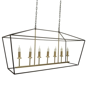 Czarno-złota lampa wisząca GENTLE XL