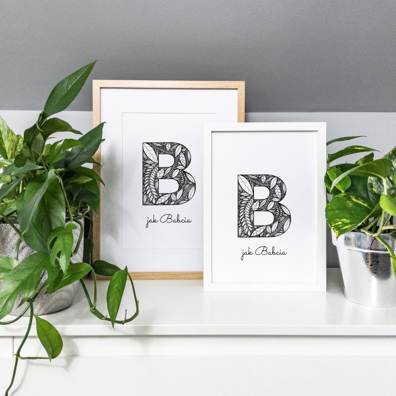 Plakat B jak Babcia - przykładowa dekoracja.