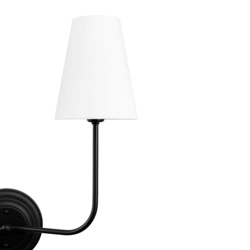 Kinkiet czarny podwójny ELEGANCE - detal.