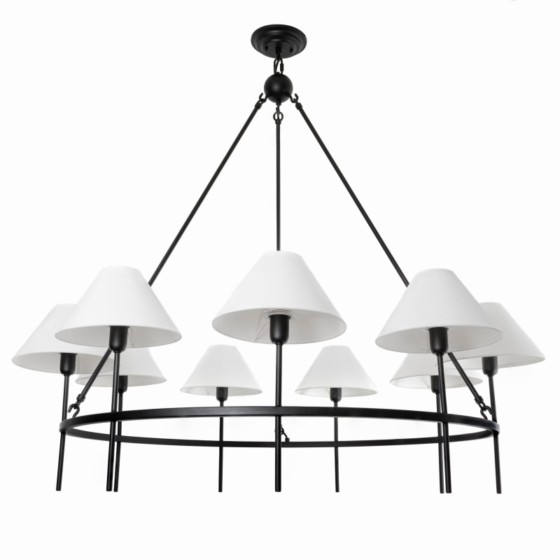 Żyrandol klasyczny czarny SUBLIME M.