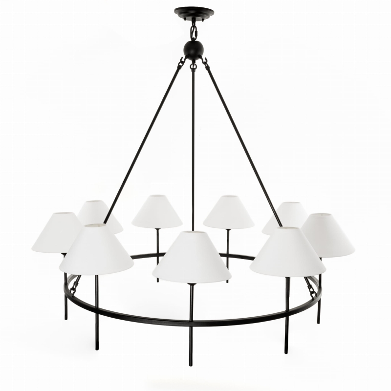 Żyrandol klasyczny czarny SUBLIME M.