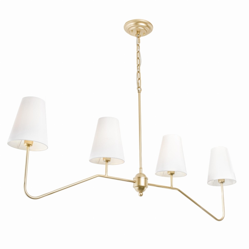 Złoty żyrandol nad stół SIMPLE.