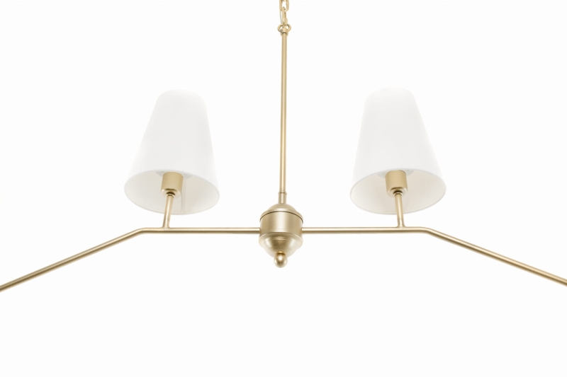 Złoty żyrandol nad stół SIMPLE - detal.