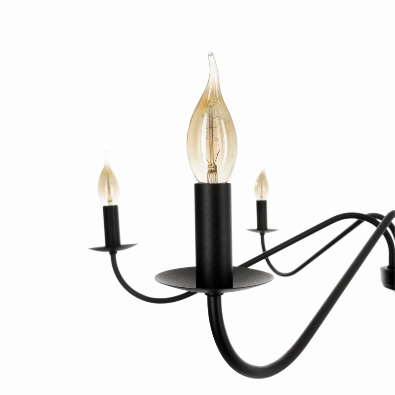 Czarny żyrandol POSH - detal.