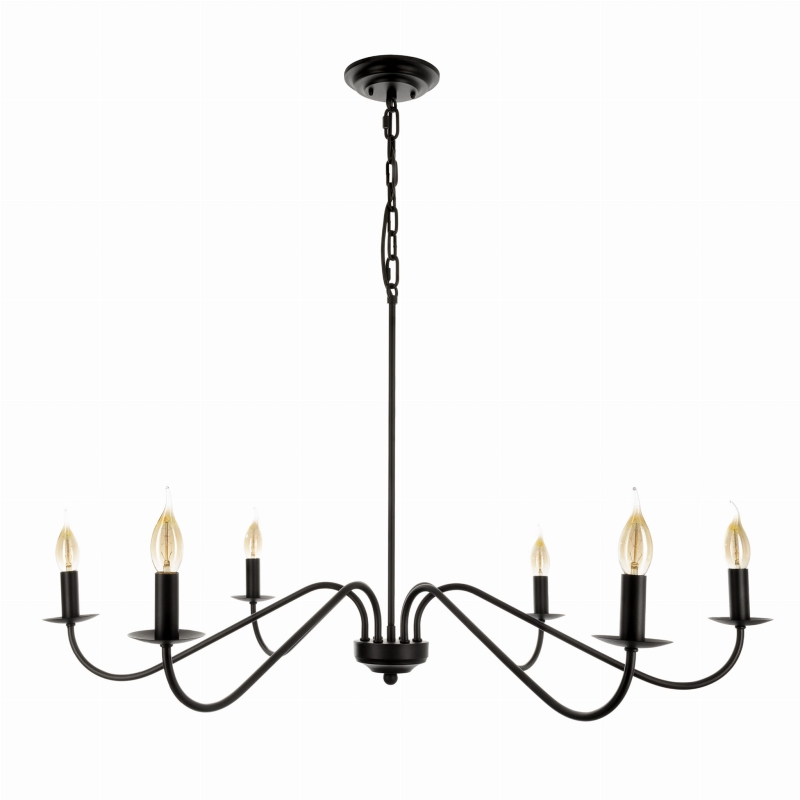 Czarny żyrandol do salonu POSH.