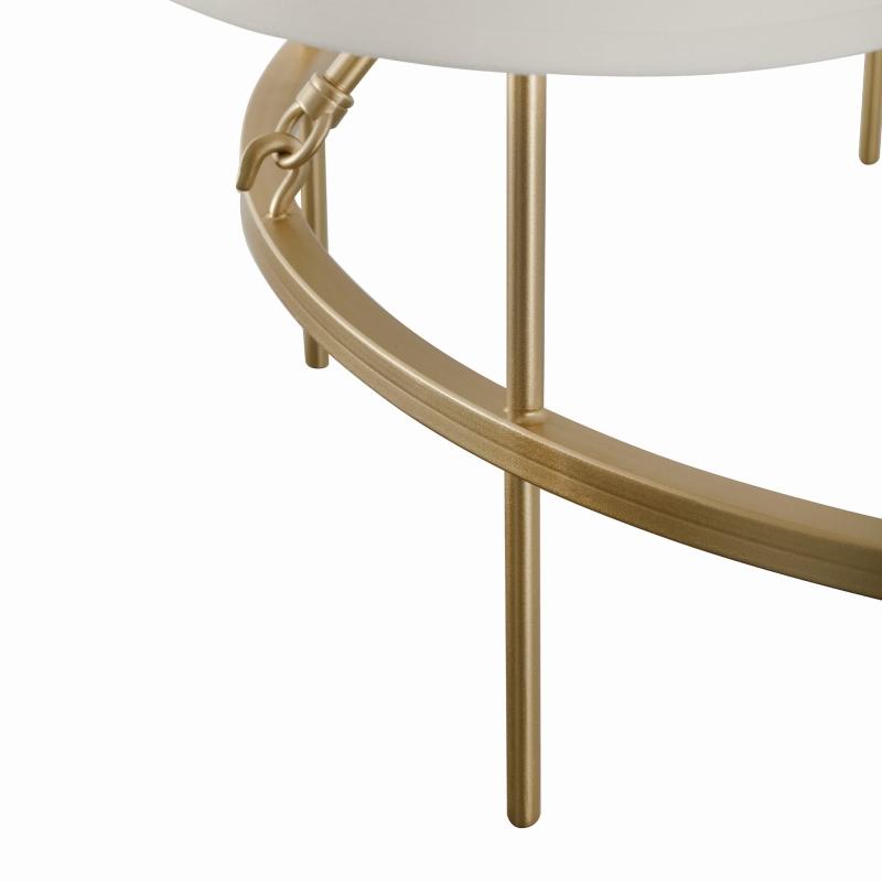 Złoty żyrandol z abażurami SUBLIME S - detal.