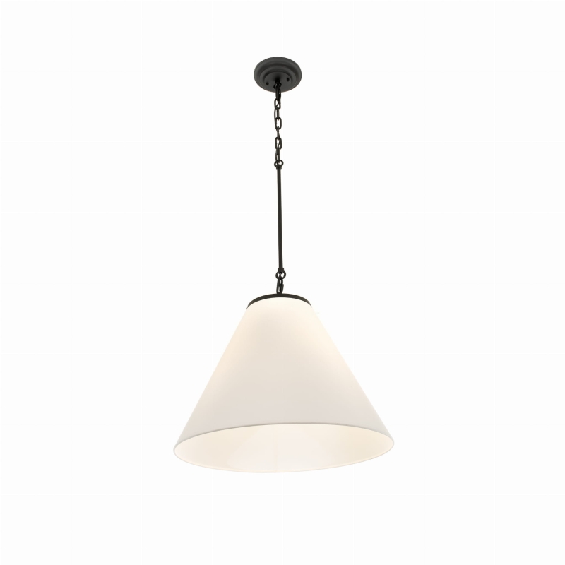 Czarna lampa wisząca SOLO M - detal.