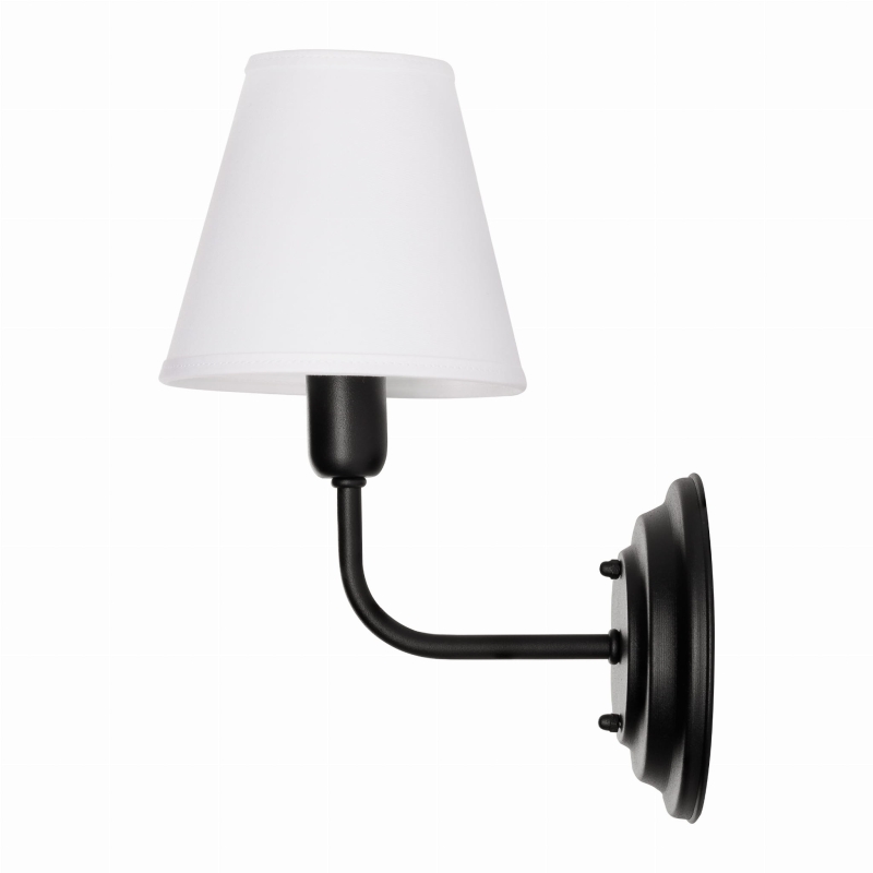 Kinkiet mały czarny GRACE - widok z boku.