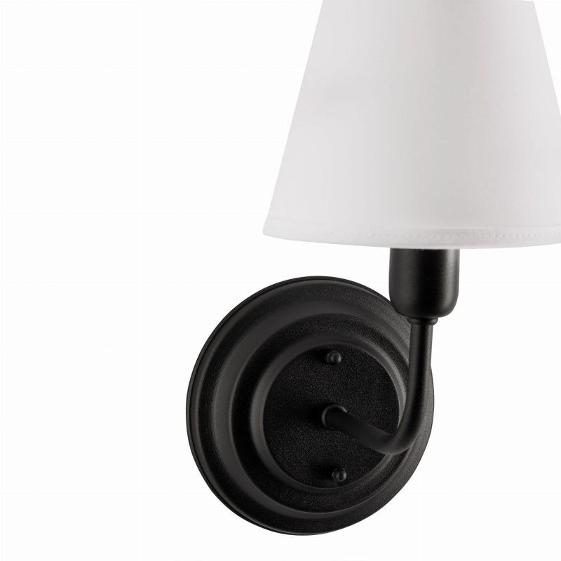 Kinkiet mały czarny GRACE - detal.