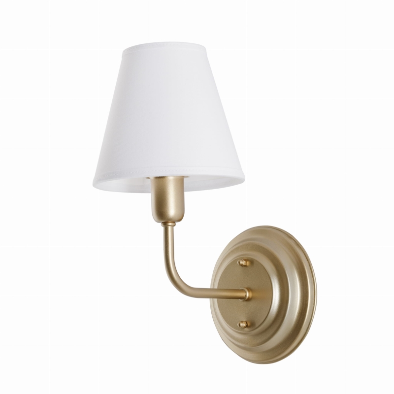 Złoty kinkiet z abażurem GRACE.