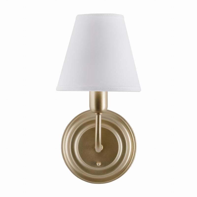 Złoty kinkiet z abażurem GRACE.