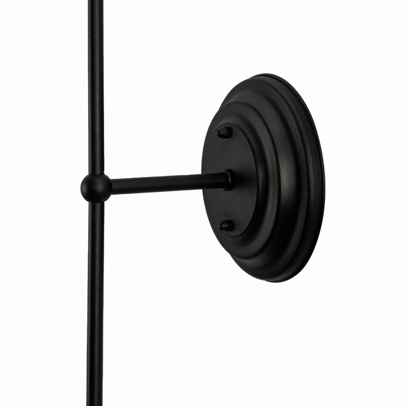 Kinkiet z abażurem czarny BASIC - detal.