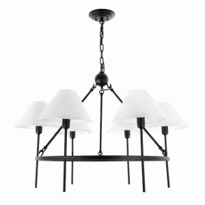 Czarny żyrandol z abażurami SUBLIME S