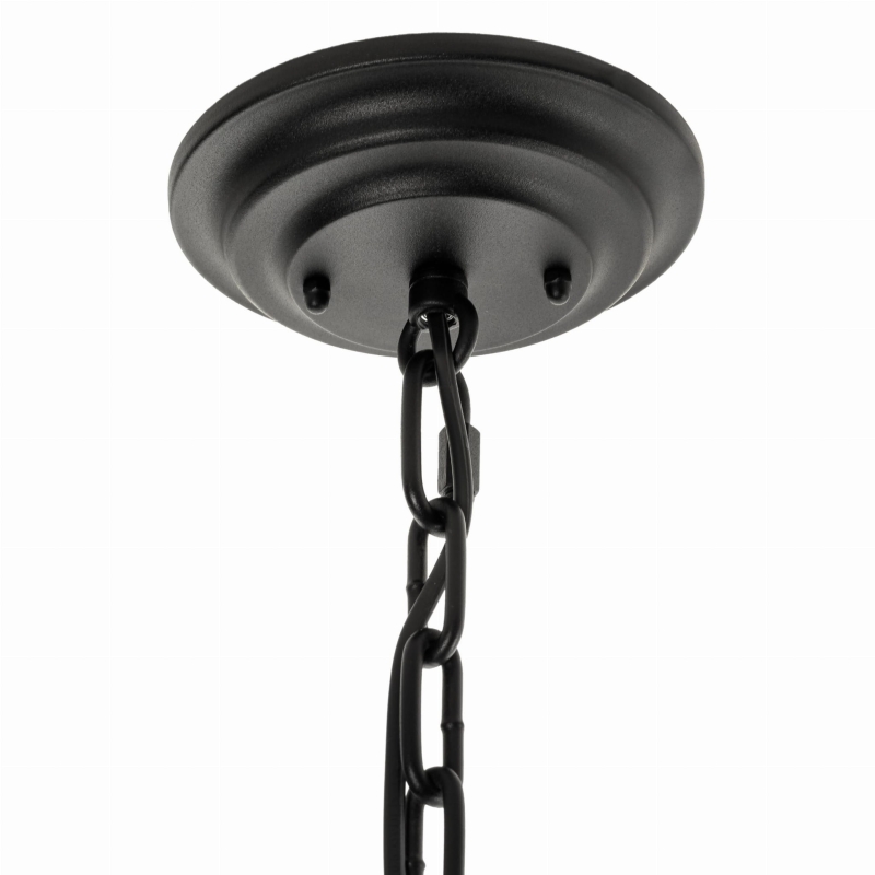 Czarna lampa wisząca latarnia GENTLE M - podsufitka.