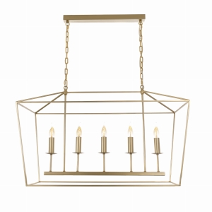 Złota lampa wisząca GENTLE L