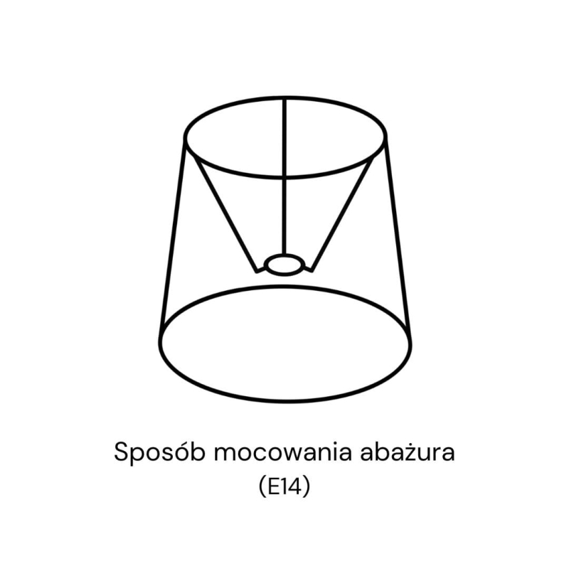 Sposób mocowania abażura - mocowanie E14.