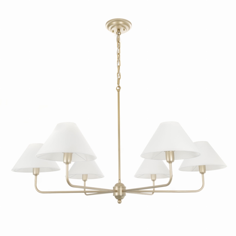 Przykład zastosowania abażurów w żyrandolu CLASSY PLUS.