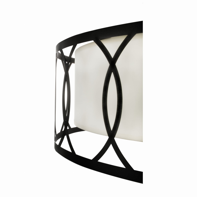 Czarny plafon ażurowy - detal.