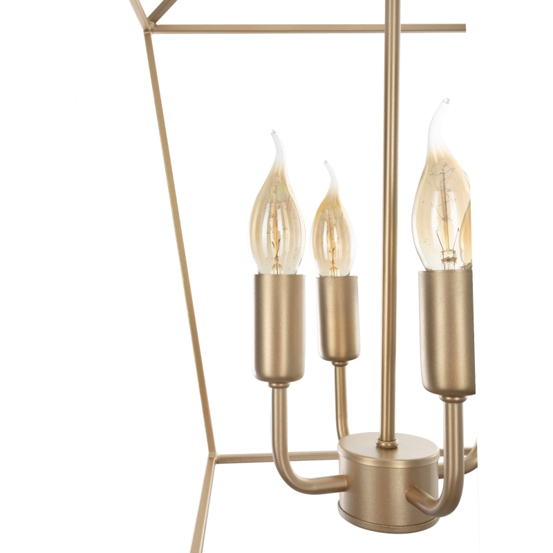 Złota lampa wisząca klatka GENTLE M - detal