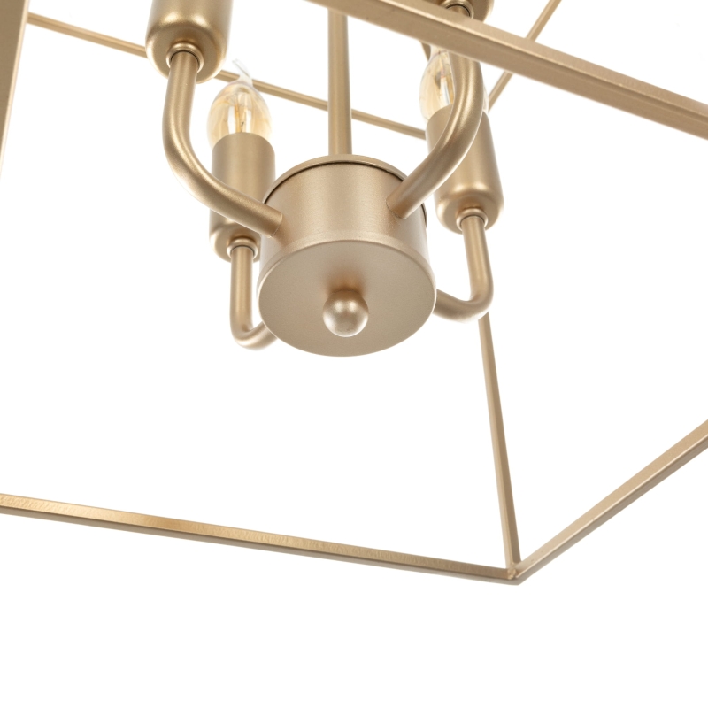 Złota lampa wisząca klatka GENTLE M - detal
